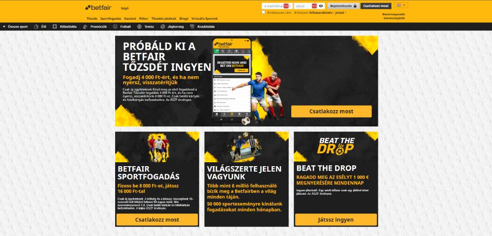 Betfair sportfogadás